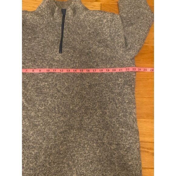 J. Crew, women's high neck, 1/4 zip, long sleeve fleece pullover size large - Picture 6 of 9